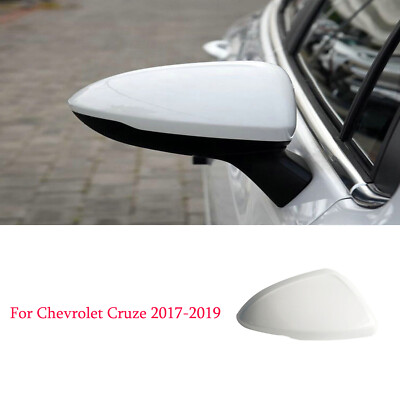 White Right Passenger Side Door Wing Mirror Cover Cap For