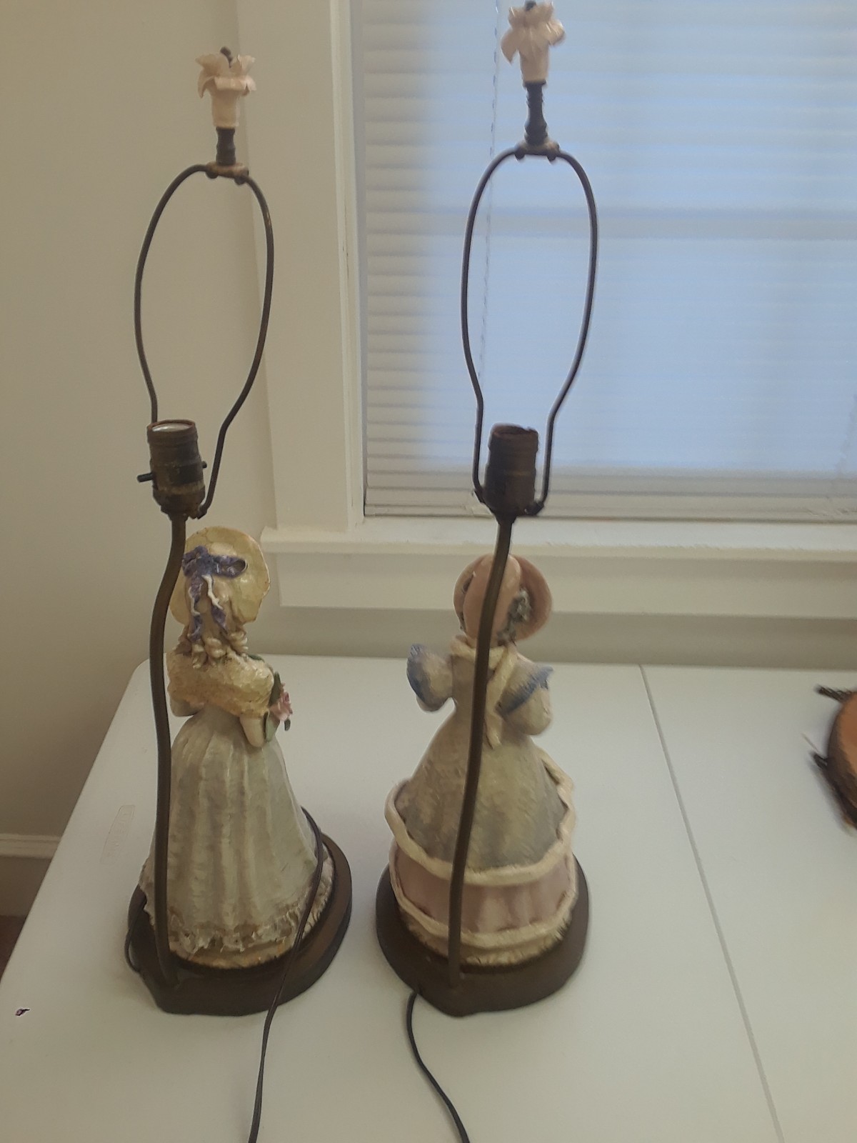 Antique porcelain figurine lamps eBay