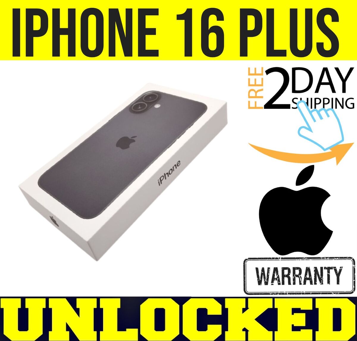 Apple iPhone 16 Plus - 128 GB - Black (Unlocked) for sale Apple iPhone 16 Plus - 128 GB - Black (Unlocked) for sale