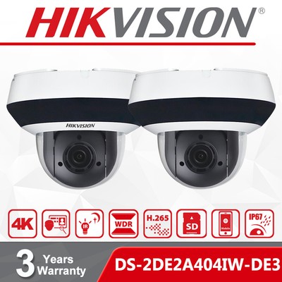 Hikvision 4MP 4X Mini PTZ IP Camera DS-2DE2A404IW-DE3 Speed Dome MIC Darkfighter