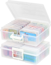 2pcs 4"x6" Photo Storage Craft Keeper with 16 Organization Cases for Pictures