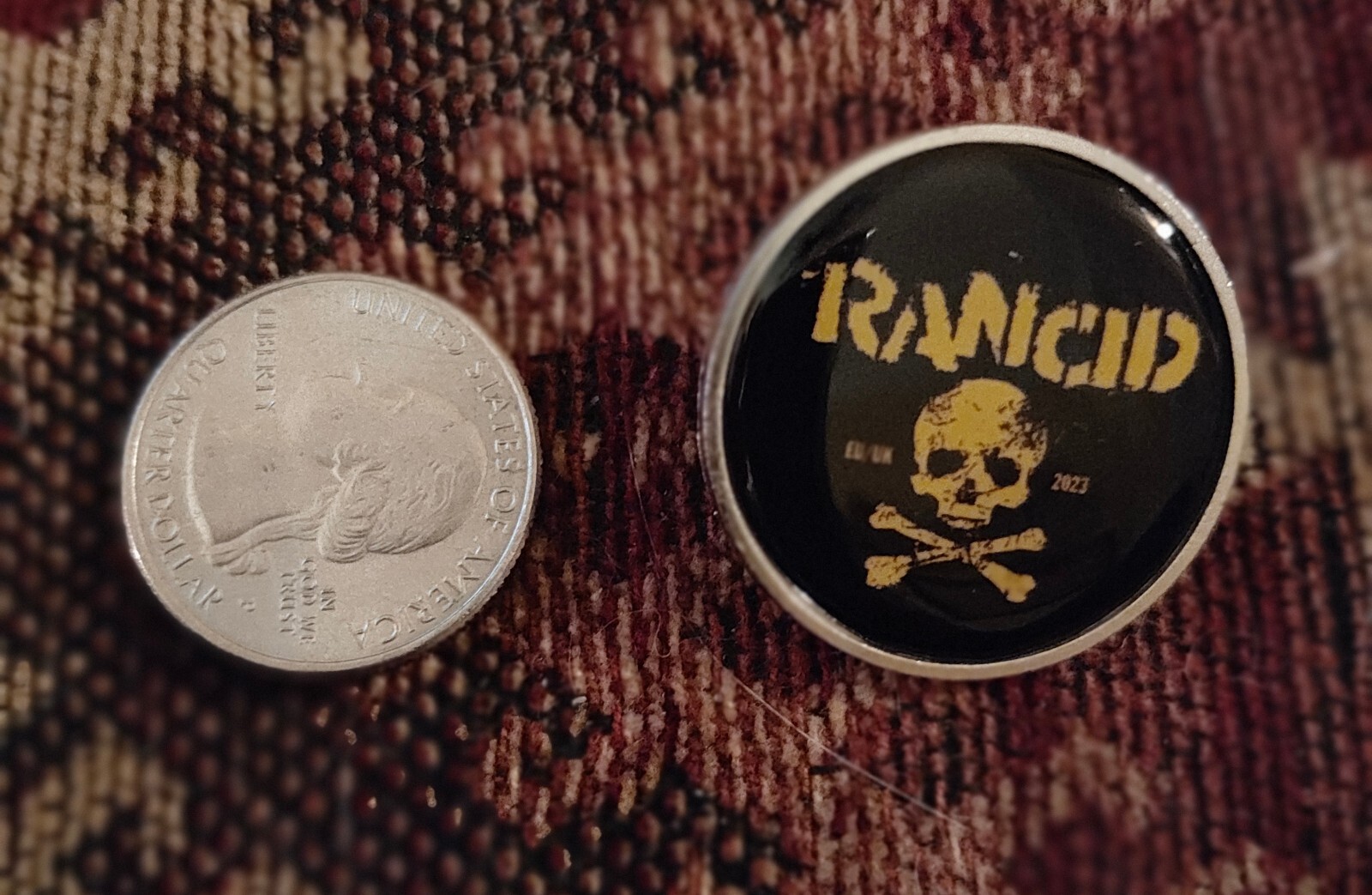 Rancid - Rock & Roll Pin - For Jacket Vest Backpack Bag -NEW