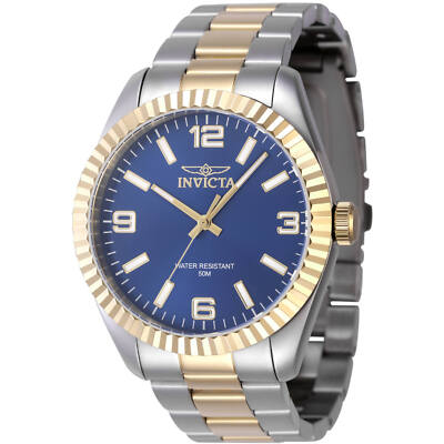 Invicta Men's Watch Specialty Quartz Blue Dial Two Tone Steel