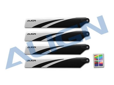 Align T-Rex 150 Hauptmesser - Schwarz (2 Paar): HD123AAT