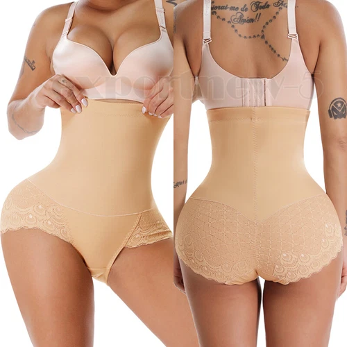 Fajas Colombianas hochtailliert Spitze Shapewear Bauchkontrolle Former Gürtelhöschen - Bild 16 von 25