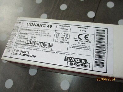 118x Lincoln Electric Conarc 49 2,5 x 350 mm Schweißelektroden Elektroden NEU