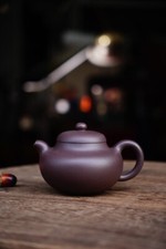 Handmade Yixing Zisha Teapot-Shi circle teapot, purple Clay 280ml ceramic potter