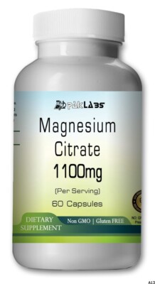 Magnesium Citrate 1100mg Caps   Full Strength Capsules   Fresh Lot Available Now