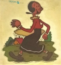   RARE  Classic Glitter Vintage Iron-On Heat Transfer - Olive Oyl from Popeye