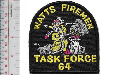 Los Angeles Fire Department LAFD Watts Fireman Task Force 64 Patch NO TARIFF