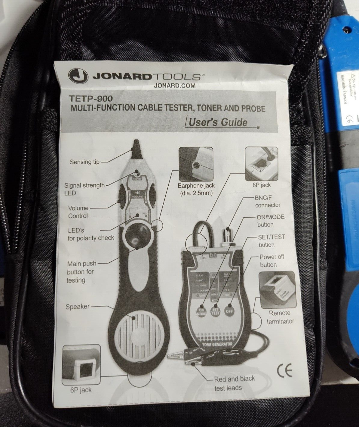 Jonard Tools Tetp-901 Cable Tester Tone And Probe Kit