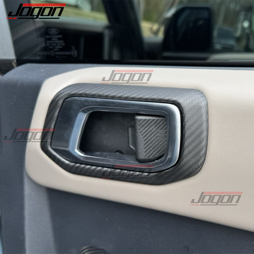Carbono mate para Ford Bronco U725 Raptor 2021+ molduras decorativas manija puerta interior - Imagen 5 de 13