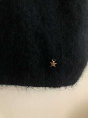 Pull Manches Courtes Des Petits Hauts – Modèle Estonie En Mohair Bleu Taille S