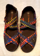 Bernie Mev  38/8  Women's, Slip-On Wedge Sandal Comfort Stretch Woven  NEW 