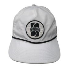 Stonebridge Snapback Hat White One Size Adjustable Embroidered Rope Pukka