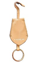 Vintage COACH Leather Bag Charm, Keychain keychain loop can be hidden , EUC