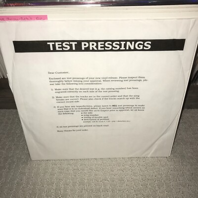 TEST PRESSING Nate Morgan - Retribution, Reparation Vinyl Nimbus