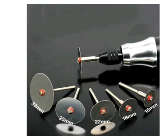 6 PIECE MINI SAW BLADE CUTTING DISC WHEEL SET + MANDREL FOR DREMMEL ROTARY TOOL