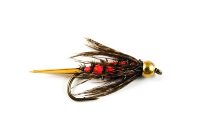 Fly Fishing Flies (Bass Bream Trout Perch) Bead Head Bloody Mary Fly (6 flies)