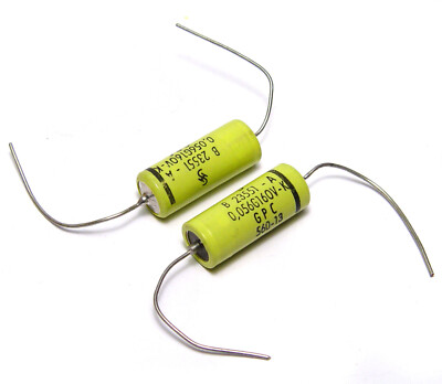 2x Siemens MKL Kondensatoren, 0.056 µF / 1% / 160V, Klangfilm Tone Caps, NOS