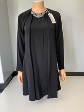 Philip Lim Diamante Swing Womens Silk Dress, Size 4, Uk 8, Black, 100% Silk