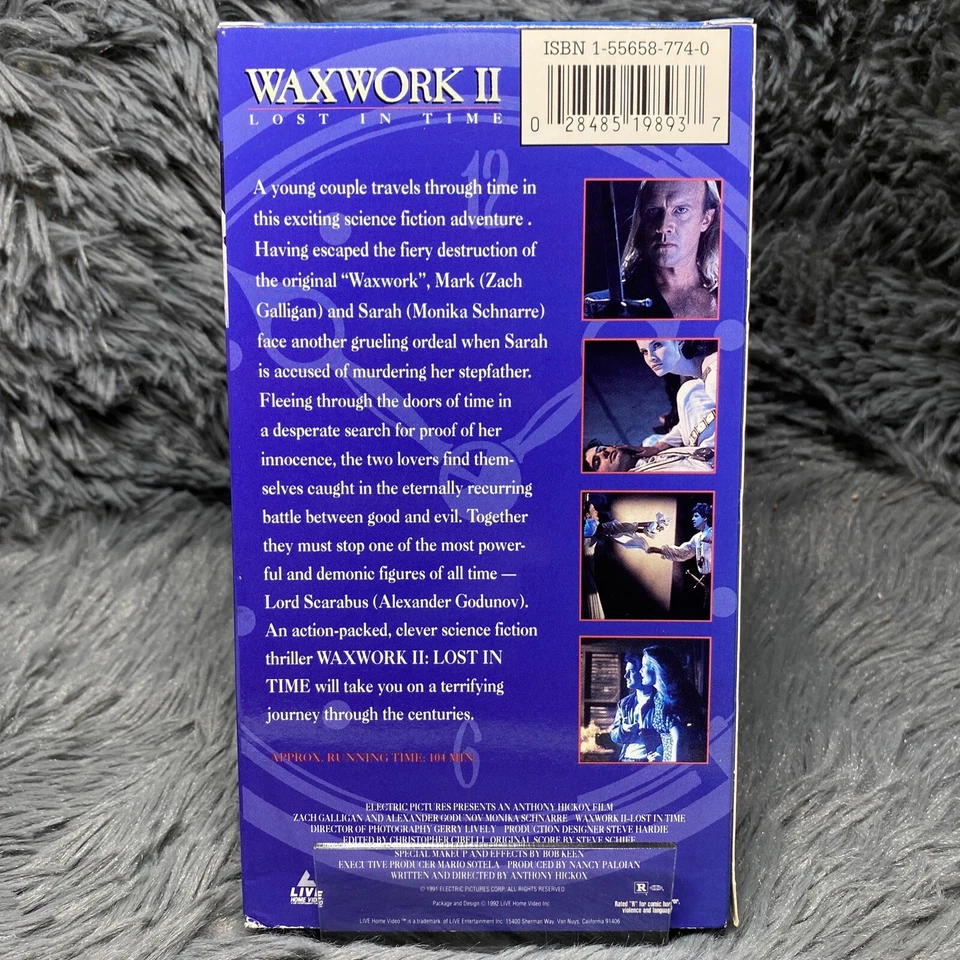 Waxwork 2 Lost in Time VHS Tape 1992 Horror Gore Zach Galligan Alexander Godunov - Image 4 of 4