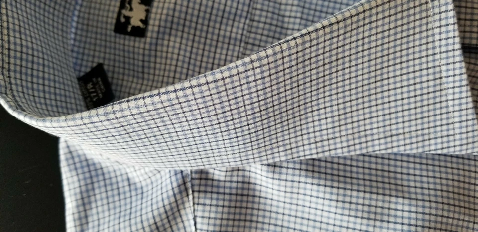 Camisa de vestir polo de manga larga de algodón calce ajustado HART SCHAFFNER MARX para hombre - 17-34/35 Foto 3 de 4