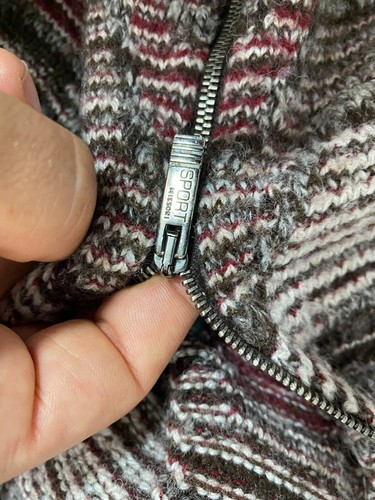 Missoni Sport Waves Cardigan 3D Knit Pullover Retro Sweater Jeresy Size 52 L - Picture 15 of 21