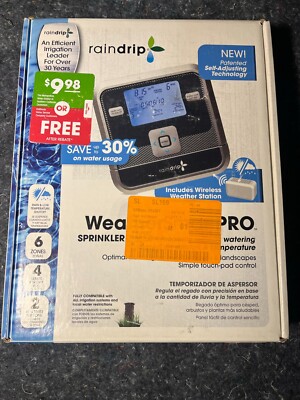 Raindrip Weather smart pro 6-station Electronic Water Sprinkler Timer rsc600is