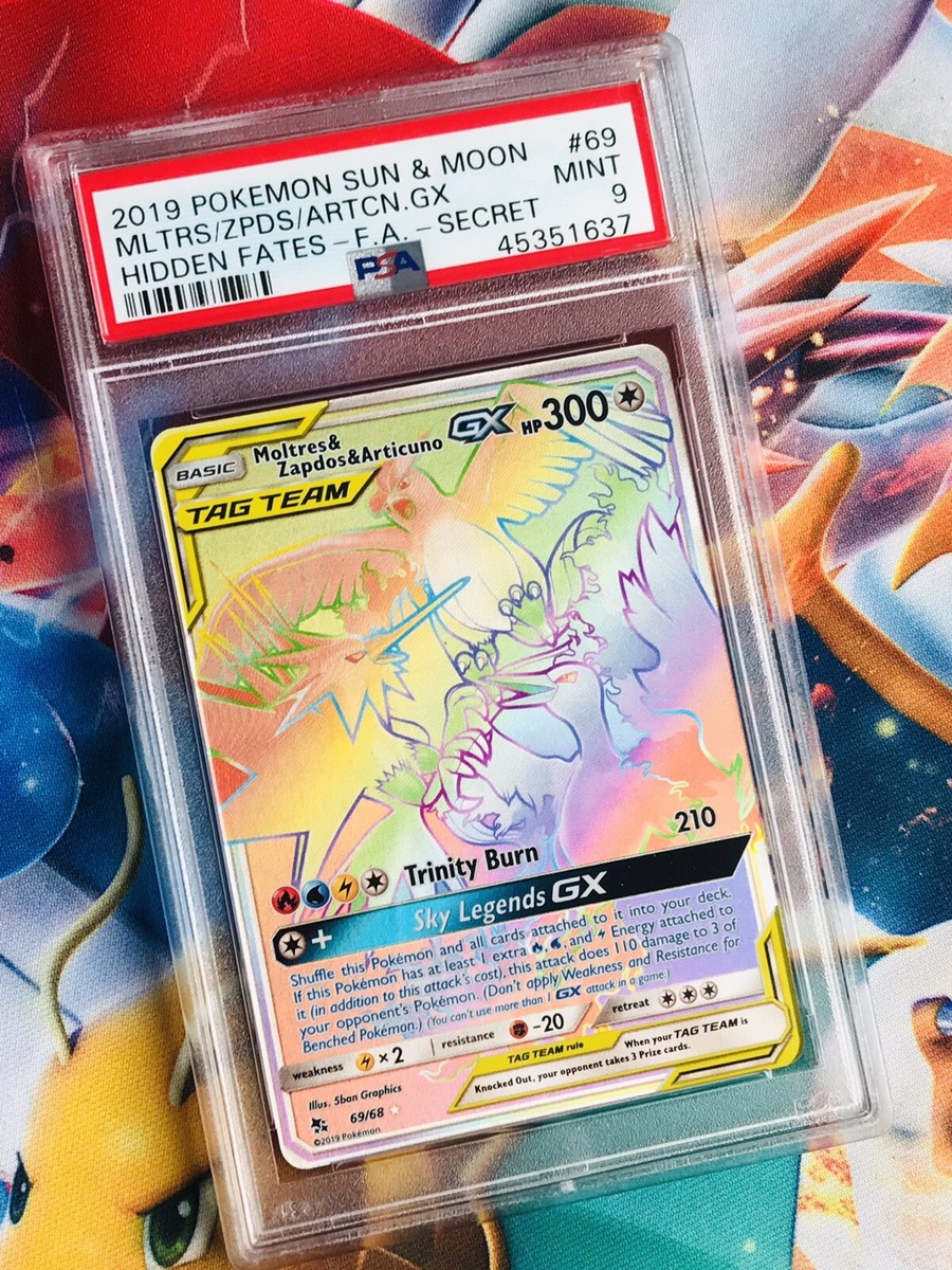 ポケモンカードゲーム Moltres & Zapdos & Articuno GX SR psa9 PSA 9 Moltres & Zapdos & Articuno GX 69 Secret Sun & Moon