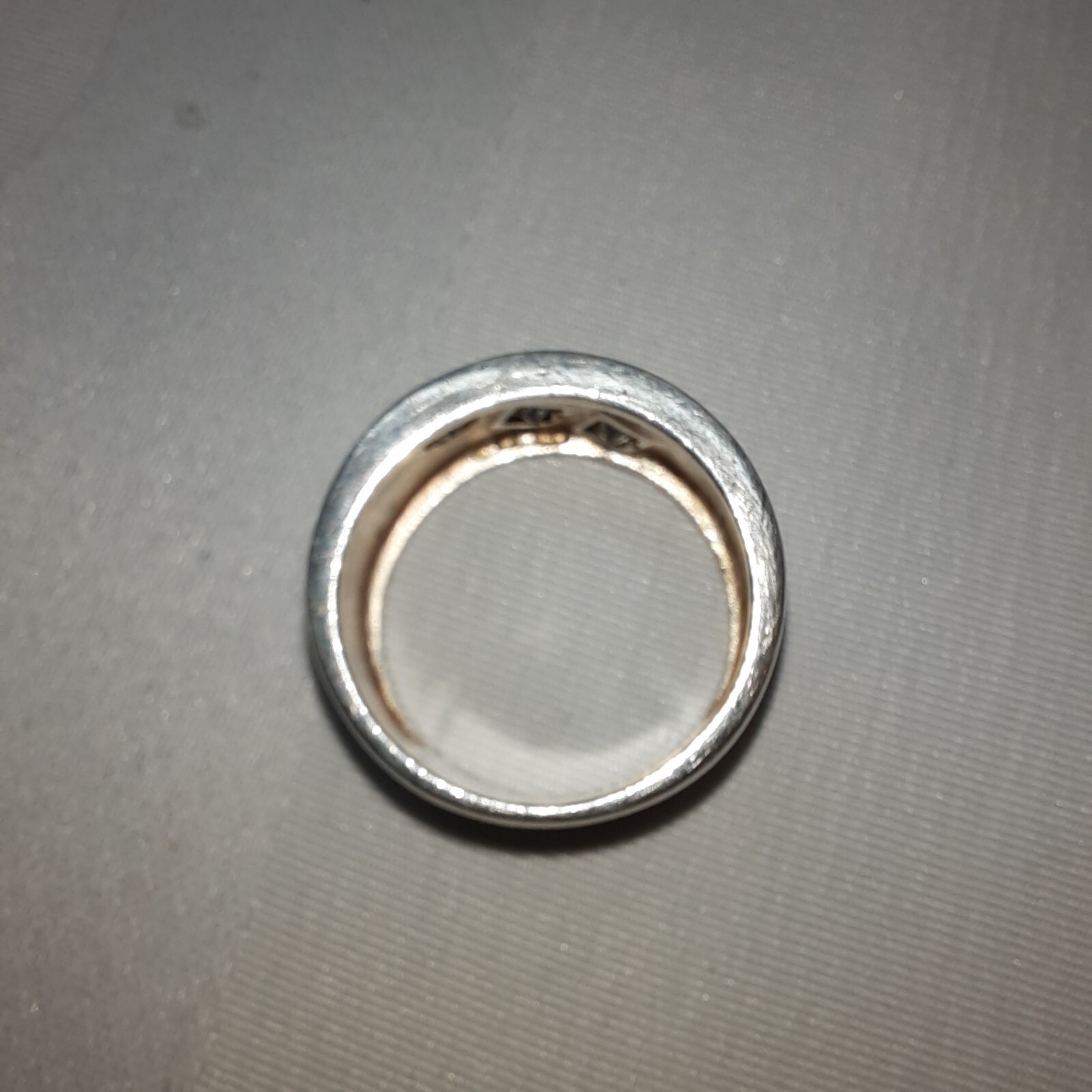 10K5 Beautiful Large Ring In Solid Silver 925 Zir… - image 3