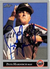 Pete Harnisch autographed Baseball Card (Houston Astros) 1992 Leaf #77