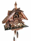 cuckoo clock black forest quartz german music quarz chalet wood chopper new