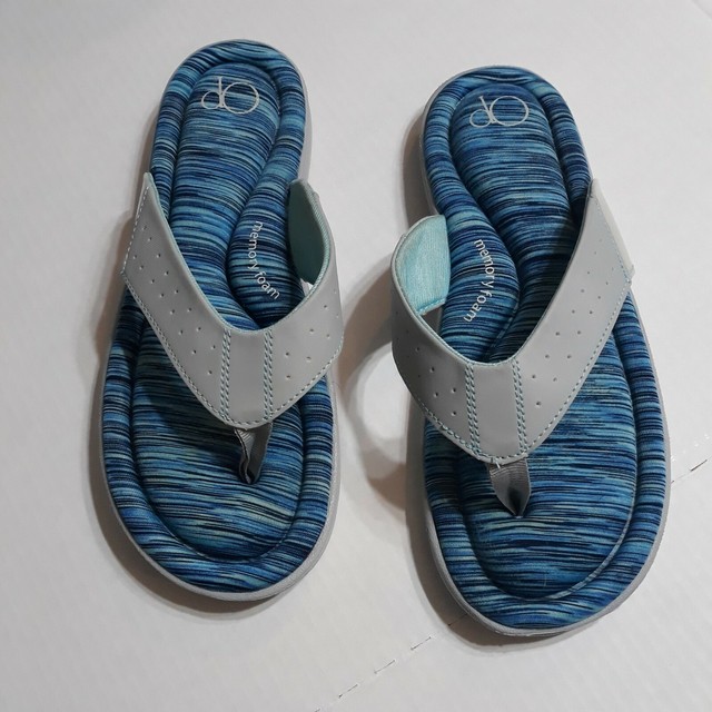 ocean pacific women's memory foam flip flops