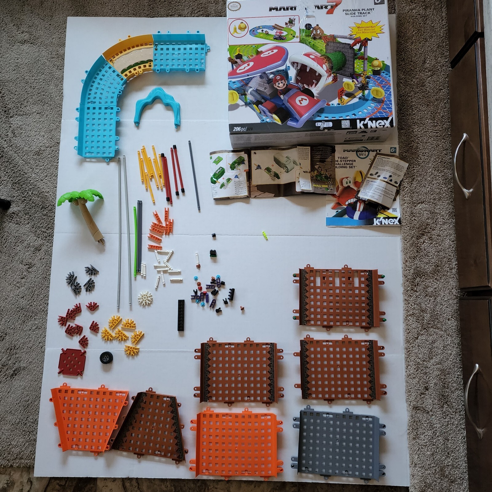 Random K'NEX Knex Pieces Including Some MarioKart 7 Parts and Box | eBay
