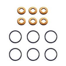For BMW 3 325 330  Diesel Injector Outer Body & Copper Base Washer Kit x 6
