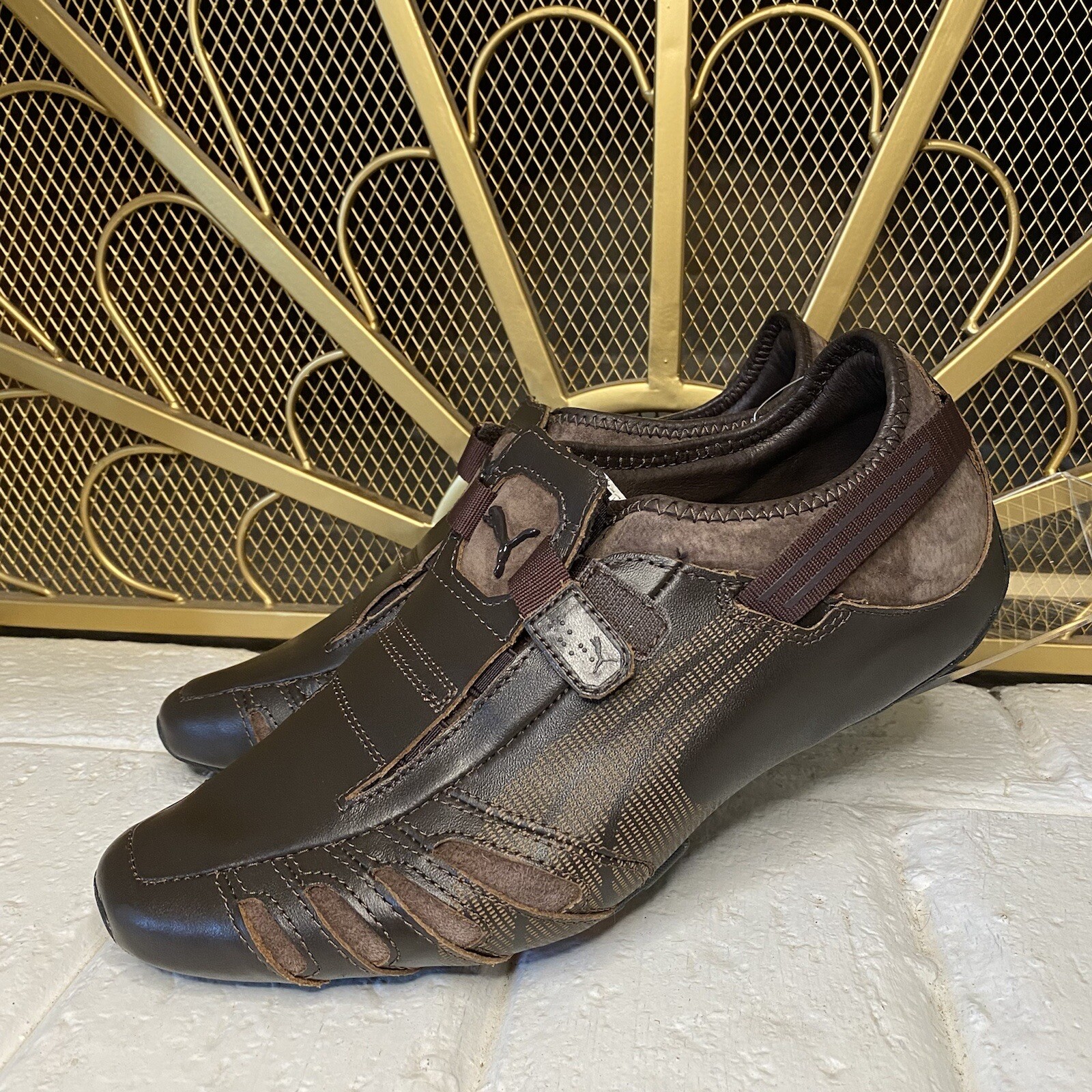 Puma Vedano Slip On Leather Brown 