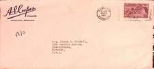 AS Cooper & Sons Hamilton Bermuda Envelope 1960