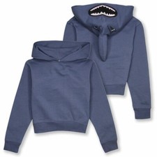 Wild Child Hoodies Kid's Blue Shark Pull Over Hoodie S01 