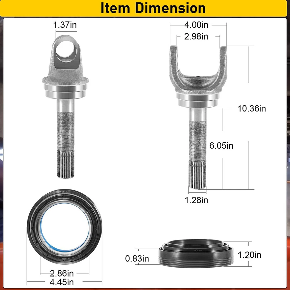 2002692 Outer Axle Shaft Dana 50 60 For Ford F250 F350 Excursion Front 1998-2004 - Image 4 of 4