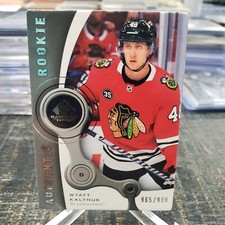 2021-22 SP Game Used Authentic Rookie Wyatt Kalynuk # 42 #ed 965/99
