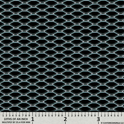 CCG UNIVERSAL 12'' x 48'' SMALL DIAMOND ALUMINUM GRILL GRILLE MESH SHEET SILVER