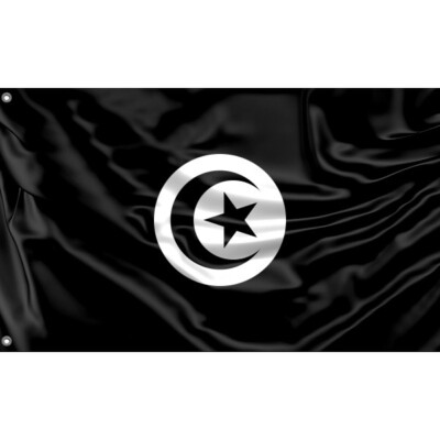 Schwarze Tunesien Flagge I einzigartiges Design, 3x5 Fuß/90x150 cm, EU hergestellt