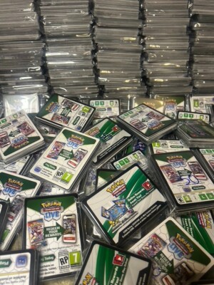 Bulk Lot 7,500 Pokemon Code Cards UNUSED from S&V/S&S/Other Sets