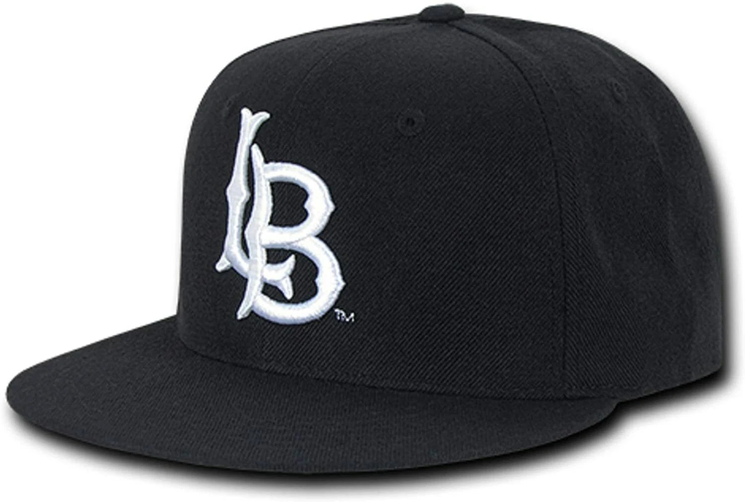 Solid Black Cal State Long Beach 49ers University NCAA Snapback Baseball Cap Hat
