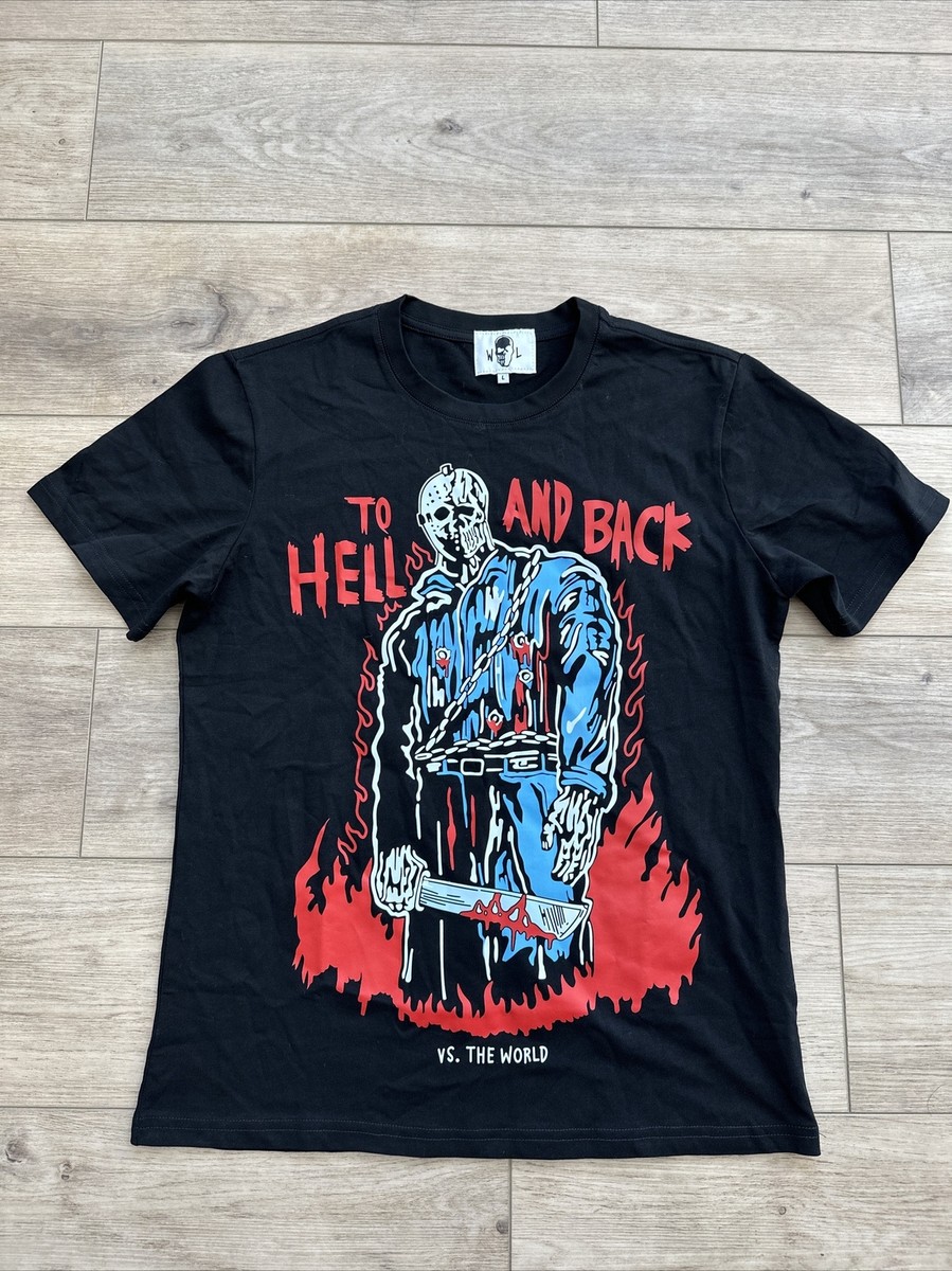 WARREN LOTAS JASON VS THE WORLD TO HELL AND BACK BLACK SHIRT L