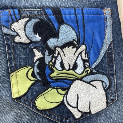 ICEBERG DISNEY バンビ デニムパンツ ディズニー ジーパン ズボン Iceberg Disney Donald Duck Jeans Men's 40” Dark Wash Relax