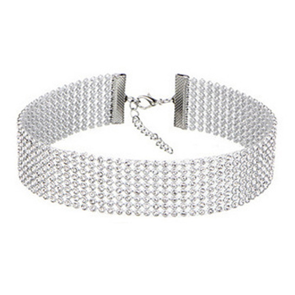 FILA Collana corta accattivante con elementi acrilici scintillanti per uso quotidiano