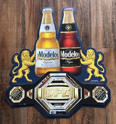 Modelo Beer UFC World Champion MMA Fighting Lion Bar Sign