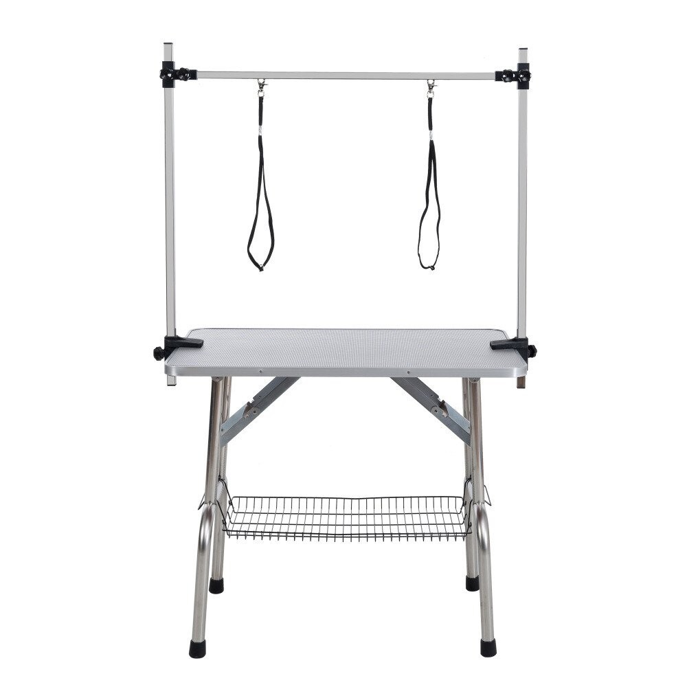 Professional Dog Grooming Table - Non-Slip Rubber Top & Clamp Syste